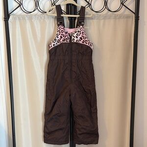 ZeroXposur Kids Snowpants with Pink Leopard Print